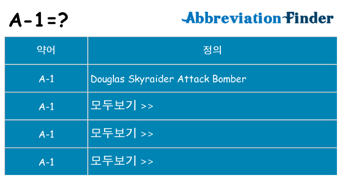 a-1 대 한 무엇을 서가