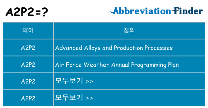 a2p2 대 한 무엇을 서가