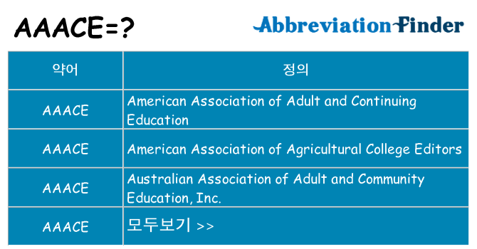 aaace 대 한 무엇을 서가