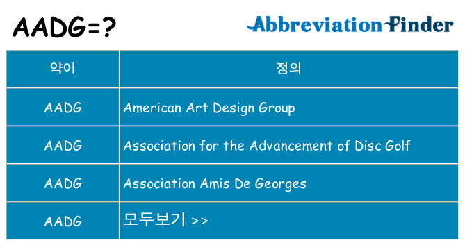 aadg 대 한 무엇을 서가
