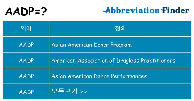 aadp 대 한 무엇을 서가