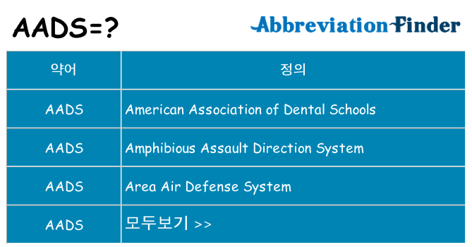 aads 대 한 무엇을 서가