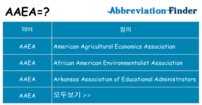 aaea 대 한 무엇을 서가