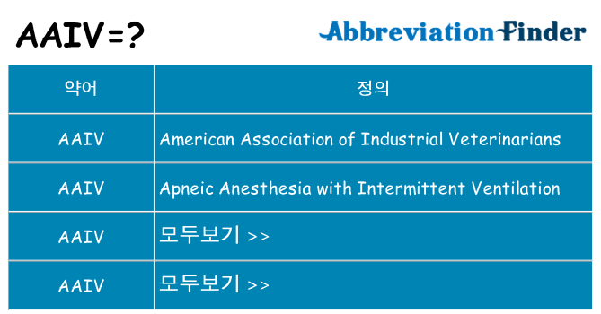 aaiv 대 한 무엇을 서가