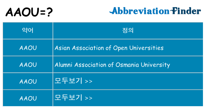 aaou 대 한 무엇을 서가