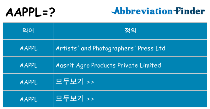 aappl 대 한 무엇을 서가