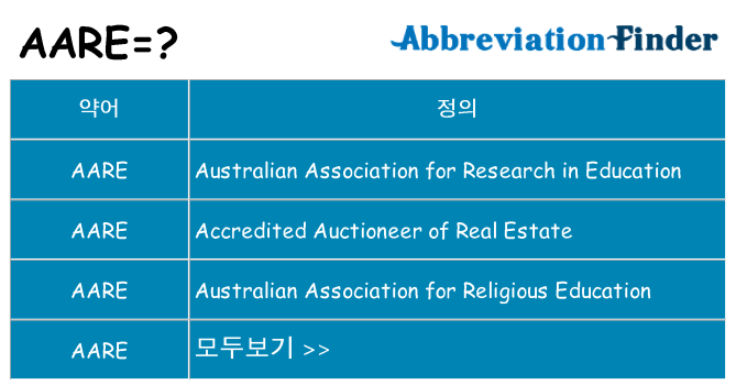 aare 대 한 무엇을 서가