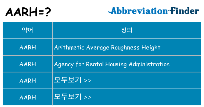 aarh 대 한 무엇을 서가