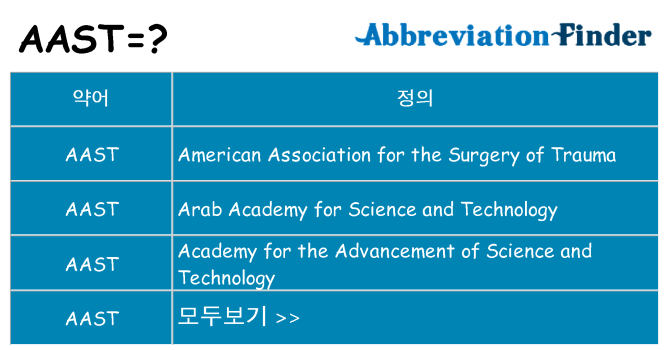 aast 대 한 무엇을 서가