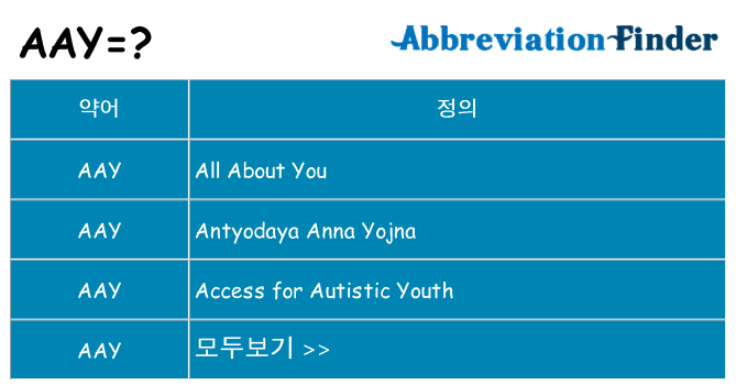 aay 대 한 무엇을 서가