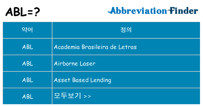 abl 대 한 무엇을 서가