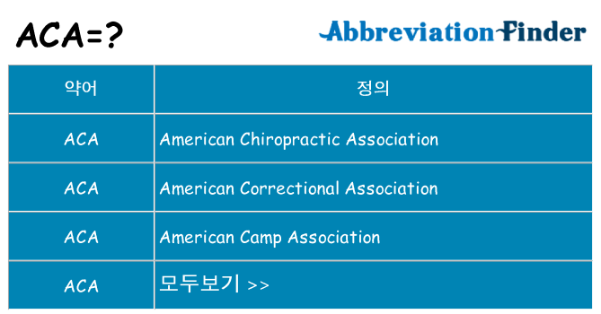 aca 대 한 무엇을 서가