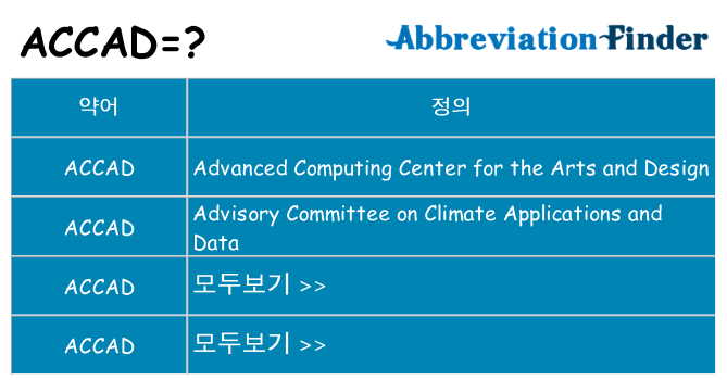 accad 대 한 무엇을 서가