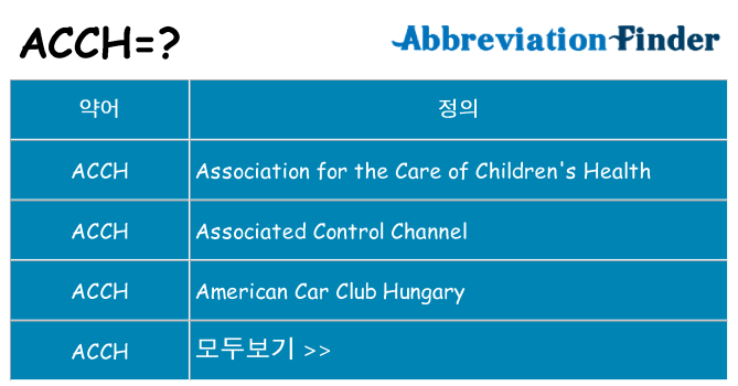 acch 대 한 무엇을 서가