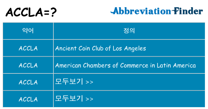 accla 대 한 무엇을 서가