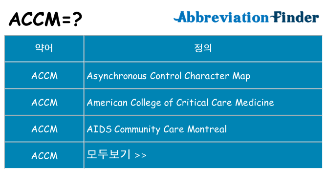 accm 대 한 무엇을 서가