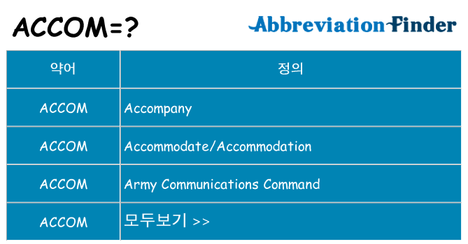 accom 대 한 무엇을 서가