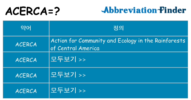 acerca 대 한 무엇을 서가