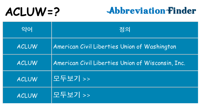 acluw 대 한 무엇을 서가