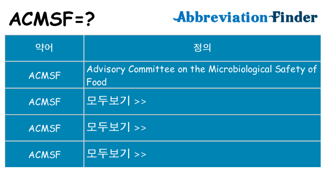 acmsf 대 한 무엇을 서가