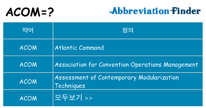 acom 대 한 무엇을 서가