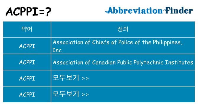 acppi 대 한 무엇을 서가