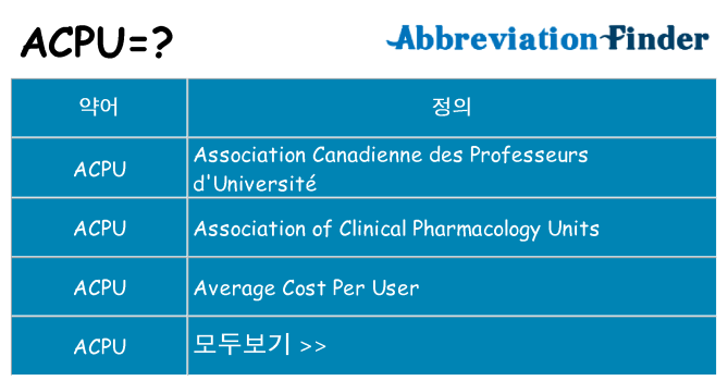 acpu 대 한 무엇을 서가