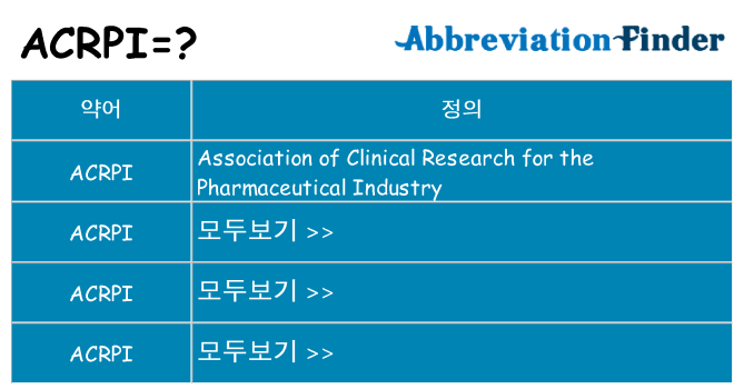 acrpi 대 한 무엇을 서가