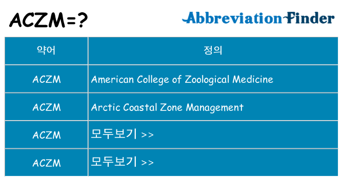 aczm 대 한 무엇을 서가