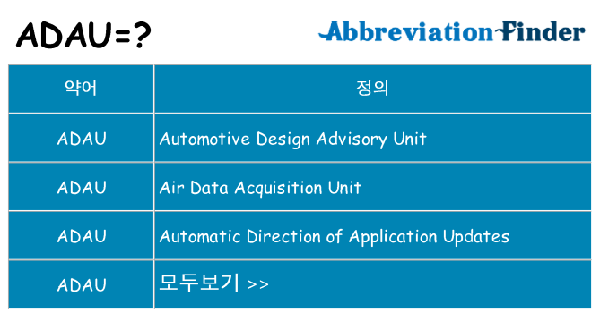 adau 대 한 무엇을 서가