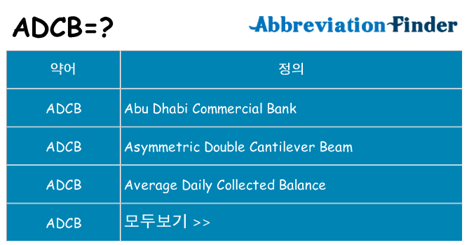adcb 대 한 무엇을 서가