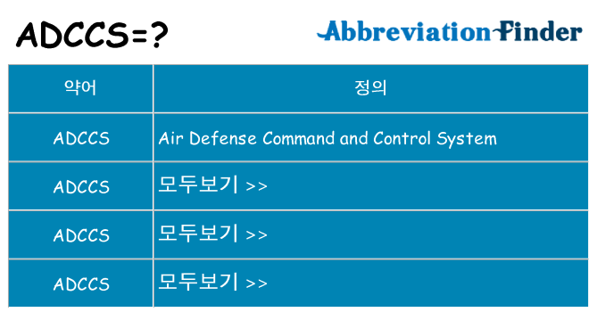 adccs 대 한 무엇을 서가