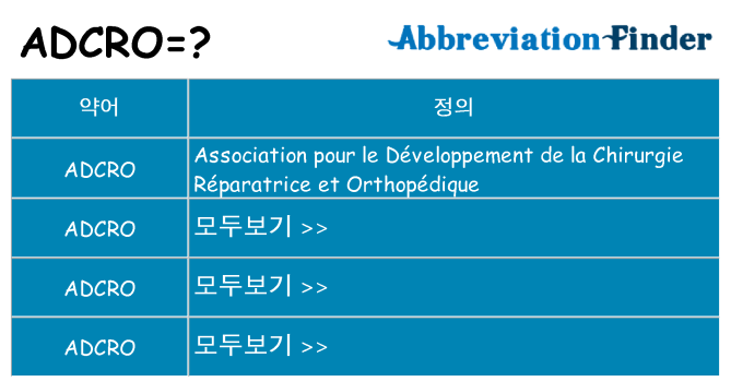 adcro 대 한 무엇을 서가