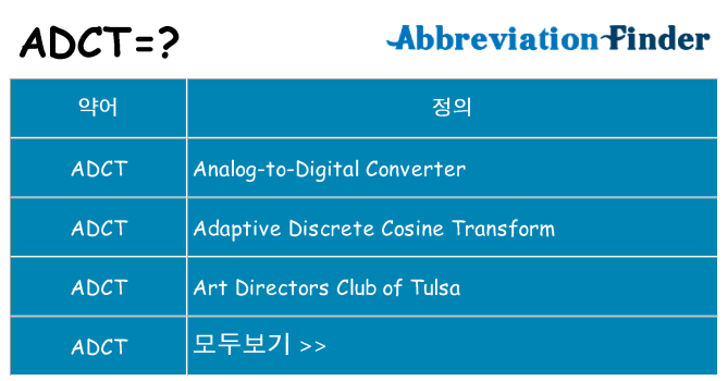 adct 대 한 무엇을 서가