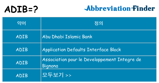 adib 대 한 무엇을 서가