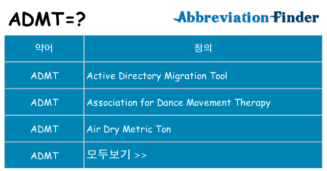 admt 대 한 무엇을 서가
