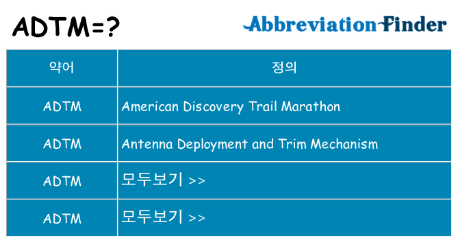 adtm 대 한 무엇을 서가