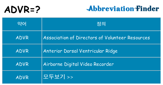 advr 대 한 무엇을 서가