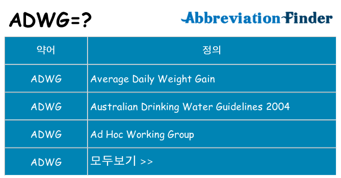 adwg 대 한 무엇을 서가