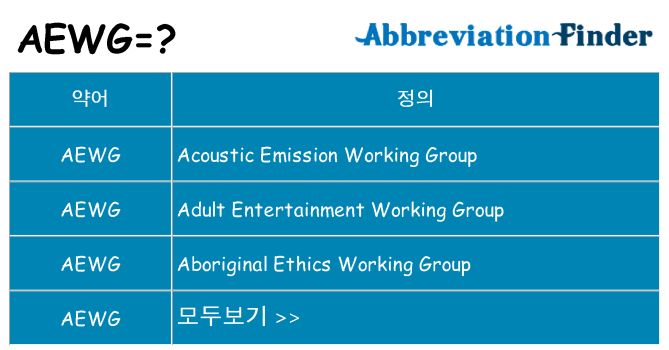 aewg 대 한 무엇을 서가
