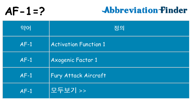 af-1 대 한 무엇을 서가