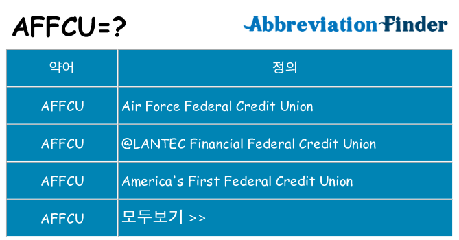 affcu 대 한 무엇을 서가