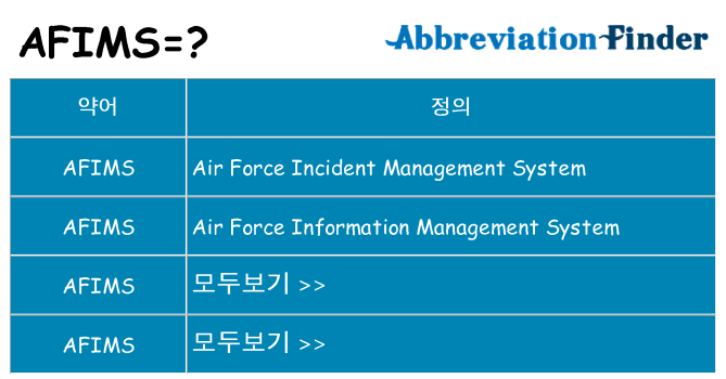 afims 대 한 무엇을 서가