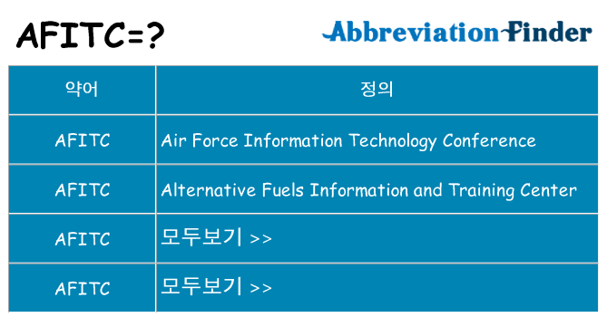 afitc 대 한 무엇을 서가