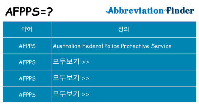 afpps 대 한 무엇을 서가