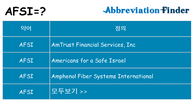 afsi 대 한 무엇을 서가