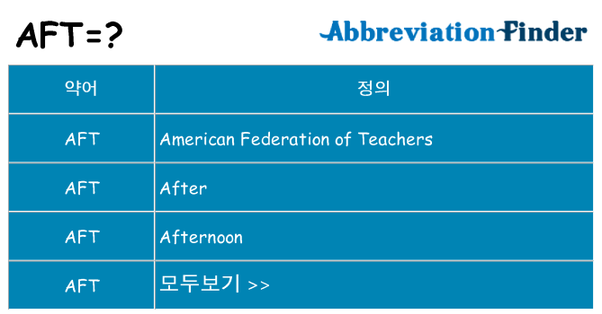 aft 대 한 무엇을 서가
