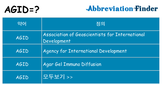 agid 대 한 무엇을 서가