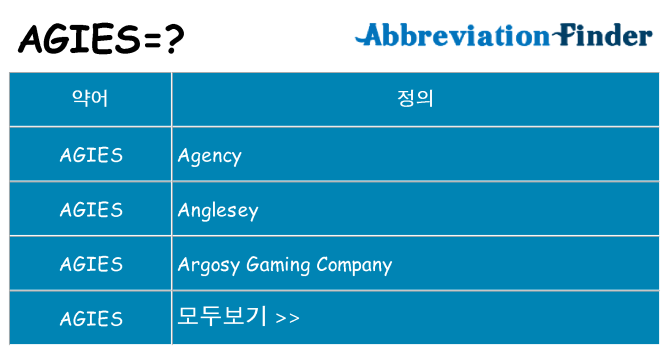 agies 대 한 무엇을 서가