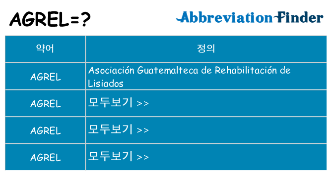 agrel 대 한 무엇을 서가